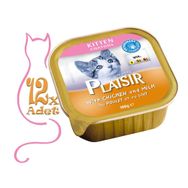 Plaisir Tavuk Etli ve Sütlü 12x100 gr Pate Yavru Yaş Kedi Maması