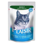 Plaisir With Troutshrımps Alabalık ve Karidesli 100 gr Yetişkin Kedi Konservesi Pouch