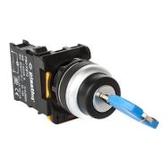 Plastim PB0-AG33 1-0-2 Siyah 2NO Kalıcı Anahtarlı Mandal Buton