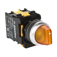 Plastim PB0-AK125M5 0-1 1NO 220V Sarı Led Işıklı Mandal Buton