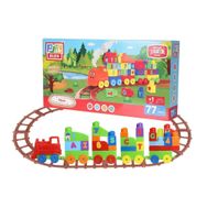 Play Blox Sayılar ve Alfabe Treni 77 Parça Parlak Renkler Mega Blok Oyuncak Tren Seti