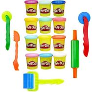 Play Doh 12 Renk Merdane Harf Sayı 12 Renk Merdane ve Harfler Şekiller Oyun Hamuru Seti