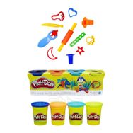 Play Doh 4 Renk Oyun Hamuru ve Küçük Şekiller Hamur Kalıpları