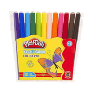 Play Doh PLAY-KE005 12 Renk 2 mm Keçeli Kalem Pvc