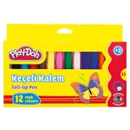 Play Doh PLAY-KE008 12 Renk 8 mm Mini Jumbo Keçeli Kalem Karton Kutu