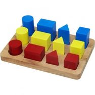 Play Wood 314 Geometrik Büyükten Küçüğe Sıralama Eğitici Oyuncak