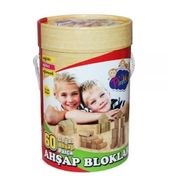 Play Wood ONY231 60 Parça Doğal Ahşap Bloklar