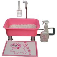 Playcat 30 x 15 cm Eflatun Yıkanabilir Kedi Tuvaleti