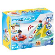 Playmobil 1.2.3 Aqua 70635 Su Kaydırağı ile Banyo Adası Oyun Seti
