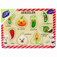 Playwood 303 Sebzeler Tutmalı Ahşap Puzzle