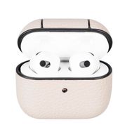 Plm Apple Airpods 3. Nesil Juni ERC3 Bej Uyumlu Deri Kılıf