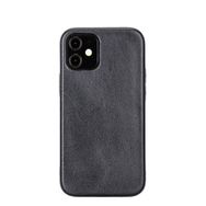 Plm Rock Rst1 Siyah Apple İphone 12 Mini Uyumlu Deri Arka Kapak