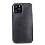 Plm Rock Rst1 Siyah Apple İphone 12 Pro Max Uyumlu Deri Arka Kapak
