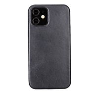 Plm Rock Rst1 Siyah Apple İphone 12 Uyumlu Deri Arka Kapak