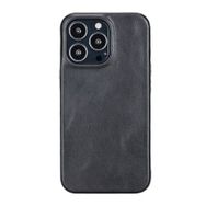 Plm Rock RST1 Siyah Apple iPhone 13 Pro Uyumlu Deri Arka Kapak