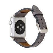 Plm Slim RST9 Gri 42-44-45 mm Apple Watch Uyumlu Deri Kordon