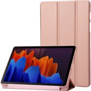 PLZ Shop Samsung Galaxy Tab S8 S7 için Deri Renkli Rose Gold Tablet Kasası