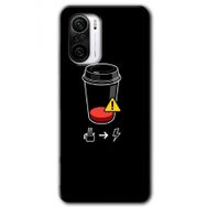 Poco F3 Coffee Battery Baskılı Uyumlu Silikon Kılıf