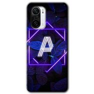 Poco F3 Dark Neon Yaprak A Harfi Baskılı Uyumlu Silikon Kılıf