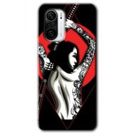 Poco F3 Samurai Girl Baskılı Uyumlu Silikon Kılıf