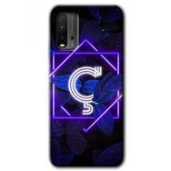 Poco M3 Dark Neon Yaprak Ç Harfi Baskılı Uyumlu Silikon Kılıf