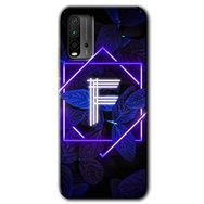 Poco M3 Dark Neon Yaprak F Harfi Baskılı Uyumlu Silikon Kılıf