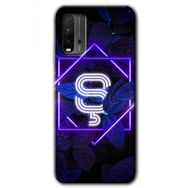 Poco M3 Dark Neon Yaprak S Harfi Baskılı Uyumlu Silikon Kılıf