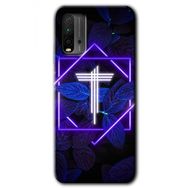 Poco M3 Dark Neon Yaprak T Harfi Baskılı Uyumlu Silikon Kılıf