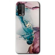 Poco M3 Liquid Mermer Baskılı Uyumlu Silikon Kılıf