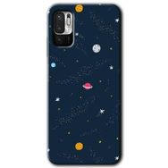Poco M3 Pro Çizim Gezegen Baskılı Uyumlu Silikon Kılıf