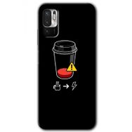 Poco M3 Pro Coffee Battery Baskılı Uyumlu Silikon Kılıf