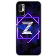 Poco M3 Pro Dark Neon Yaprak Z Harfi Baskılı Uyumlu Silikon Kılıf
