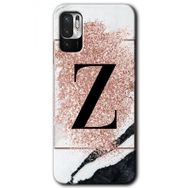 Poco M3 Pro Pembe Mermer Desenli Z Harfi Baskılı Uyumlu Silikon Kılıf