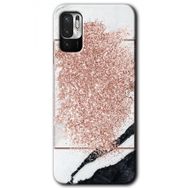 Poco M3 Pro Simli Mermer Baskılı Uyumlu Silikon Kılıf
