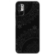 Poco M3 Pro Siyah Mandala Baskılı Uyumlu Silikon Kılıf