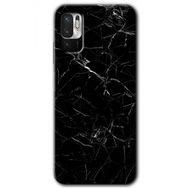 Poco M3 Pro Siyah Mermer Baskılı Uyumlu Silikon Kılıf