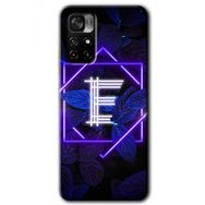 Poco M4 Pro 5G Dark Neon Yaprak E Harfi Baskılı Uyumlu Silikon Kılıf