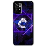 Poco M4 Pro 5G Dark Neon Yaprak Ö Harfi Baskılı Uyumlu Silikon Kılıf