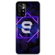 Poco M4 Pro 5G Dark Neon Yaprak S Harfi Baskılı Uyumlu Silikon Kılıf