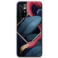 Poco M4 Pro 5G Flamingo Yaprak Baskılı Uyumlu Silikon Kılıf