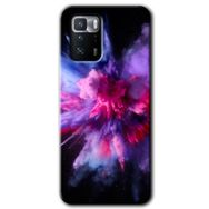 Poco X3 GT Color Splash Purple Baskılı Uyumlu Silikon Kılıf