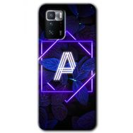 Poco X3 GT Dark Neon Yaprak A Harfi Baskılı Uyumlu Silikon Kılıf