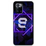 Poco X3 GT Dark Neon Yaprak S Harfi Baskılı Uyumlu Silikon Kılıf