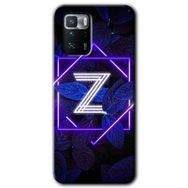Poco X3 GT Dark Neon Yaprak Z Harfi Baskılı Uyumlu Silikon Kılıf