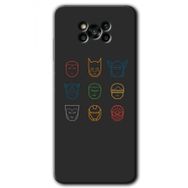 Poco X3 NFC Avengers Minimalism Baskılı Uyumlu Silikon Kılıf