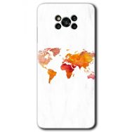 Poco X3 NFC Dünya Haritası Baskılı Uyumlu Silikon Kılıf
