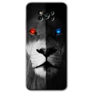 Poco X3 NFC Fire and Ice Lion Baskılı Uyumlu Silikon Kılıf