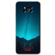 Poco X3 NFC Night Fores Mount Baskılı Uyumlu Silikon Kılıf
