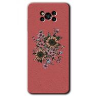 Poco X3 NFC Retro Çiçek Baskılı Uyumlu Silikon Kılıf