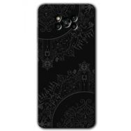 Poco X3 NFC Siyah Mandala Baskılı Uyumlu Silikon Kılıf